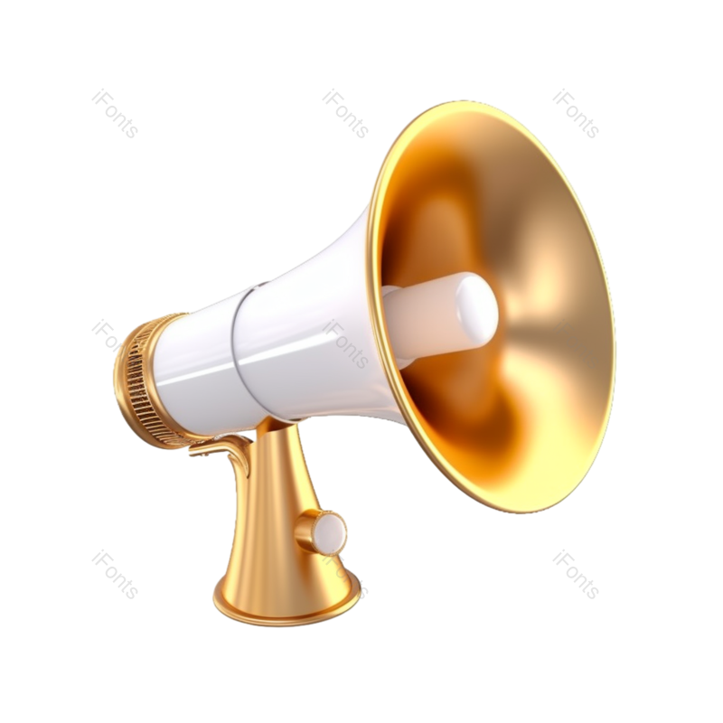 节日图片,送礼元素,商务PNG,喇叭免抠素材